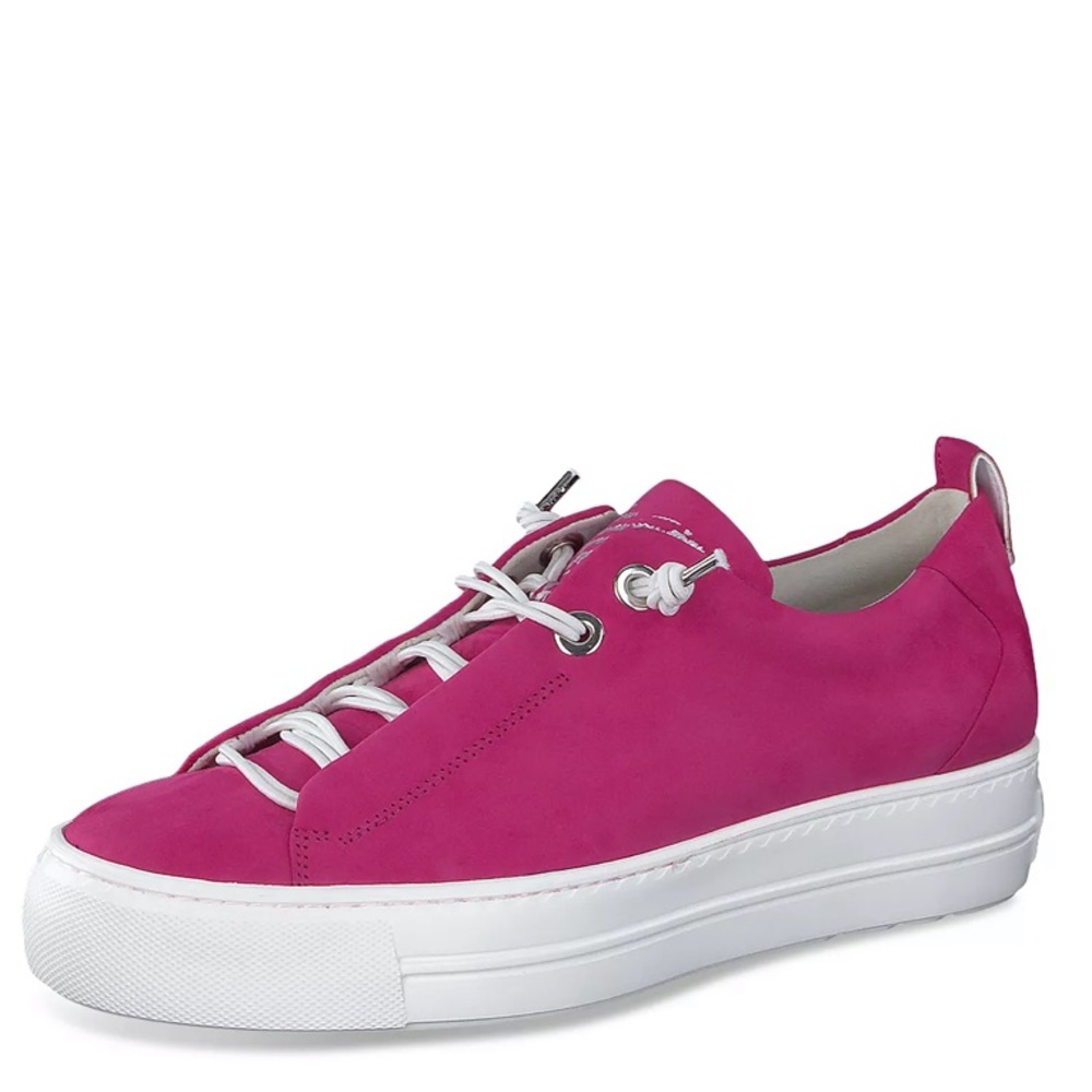 leather Sneakers US sizes. PINK NUBUK LEATHER. Platform sneakers